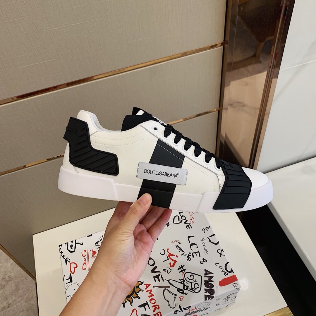 GIÀY DOLCE & GABBANA BLACK WHITE SNEAKERS