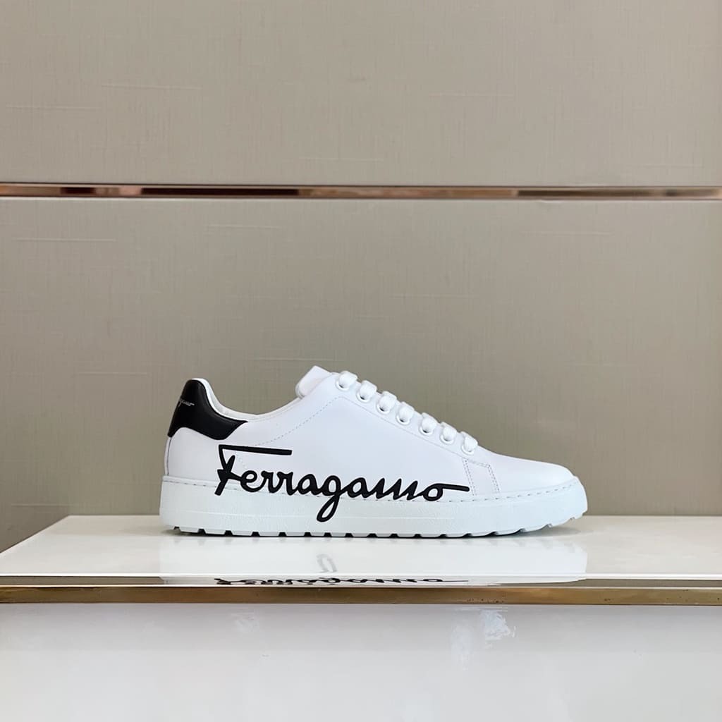 GIÀY SALVATORE FERRAGAMO SNEAKER WHITE TOP QUALITY SHOES AAA