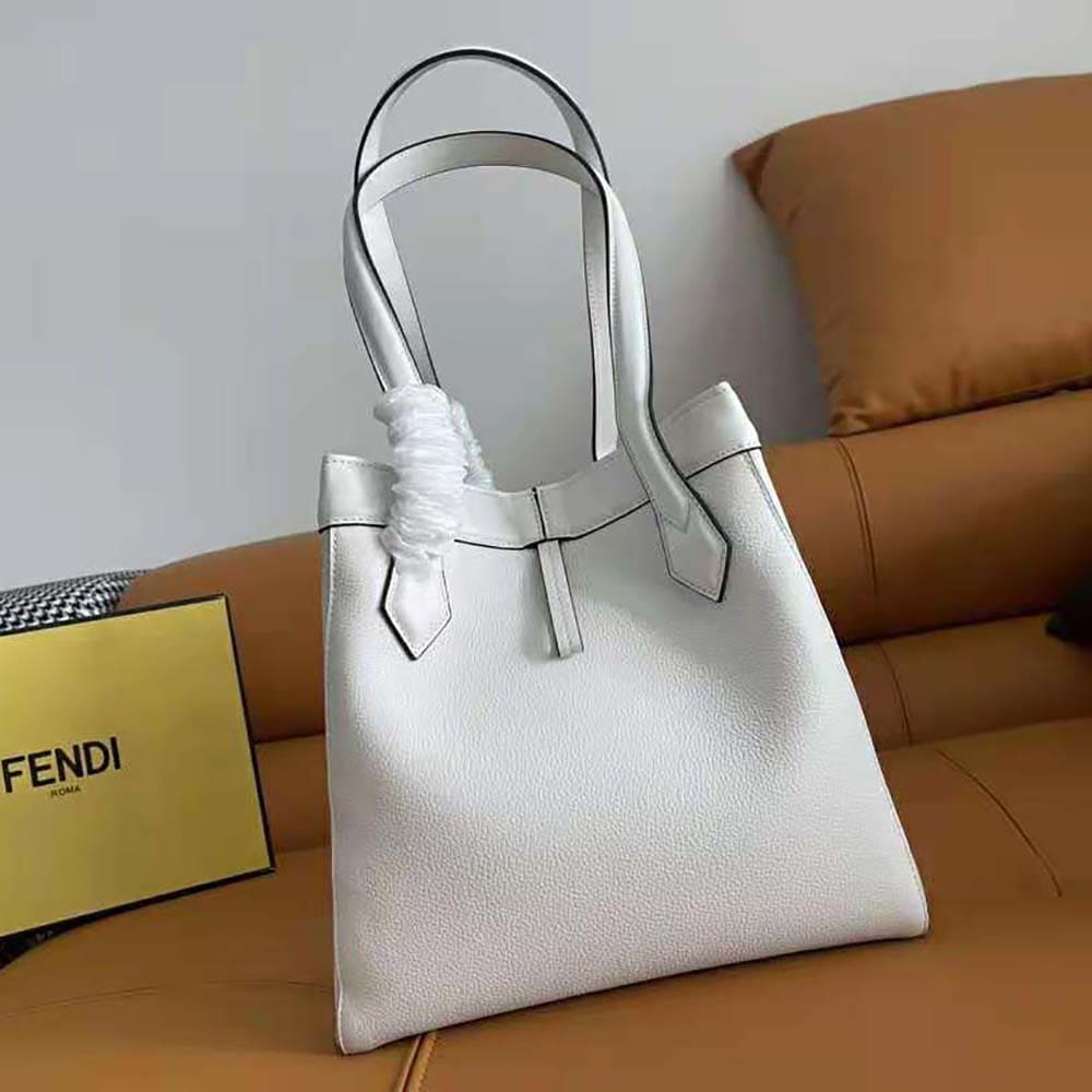 TÚI FENDI Women Origami Medium White Leather Bag