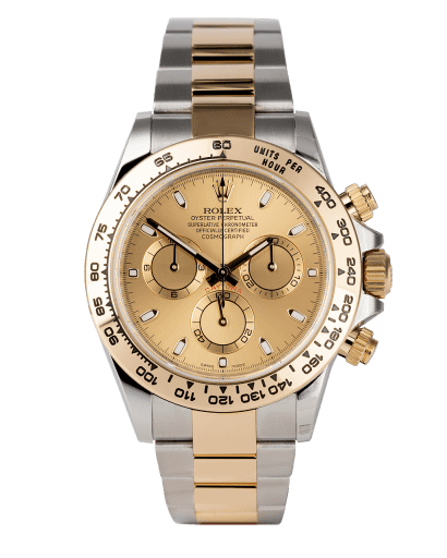 Đồng hồ Rolex Cosmograph Daytona Champagne Dial mặt số màu vàng Champagne