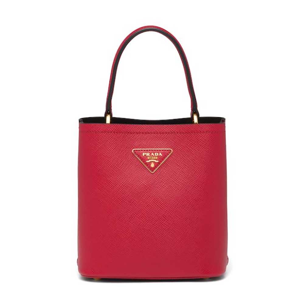 TÚI Prada Saffiano Leather Prada Panier Bag-Red