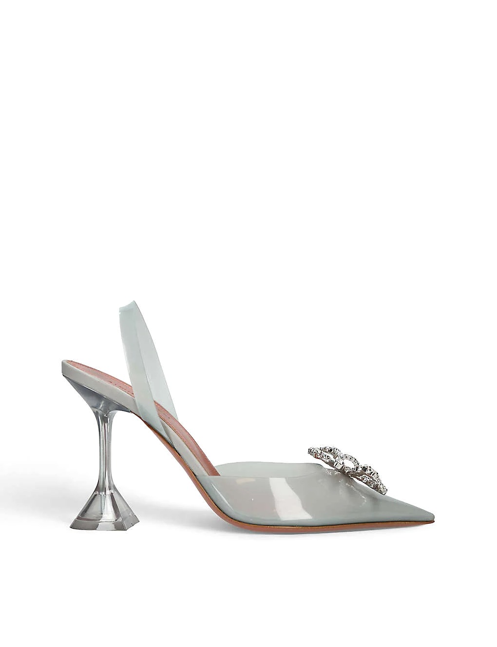 GIÀY AMINA MUADDI Rosie Glass crystal-embellished sling-back PVC courts