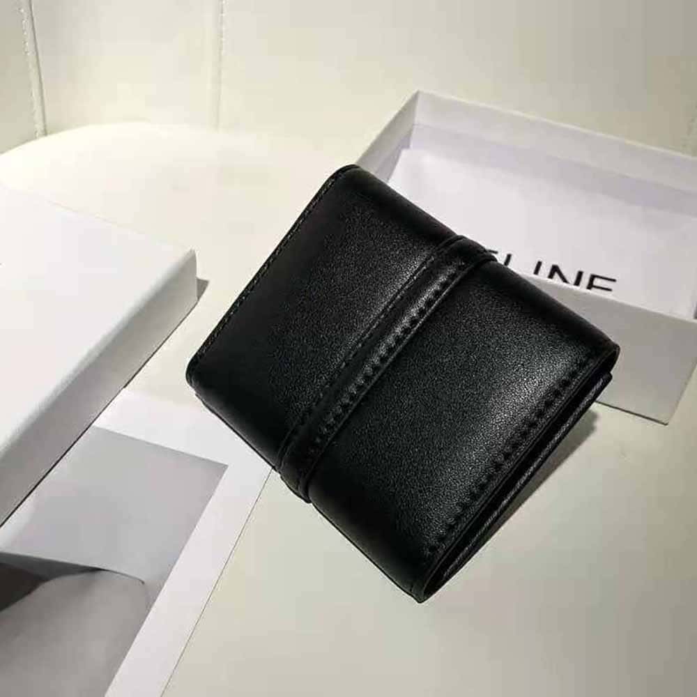 Ví Celine Women Small Wallet 16 in Shiny Calfskin-Black