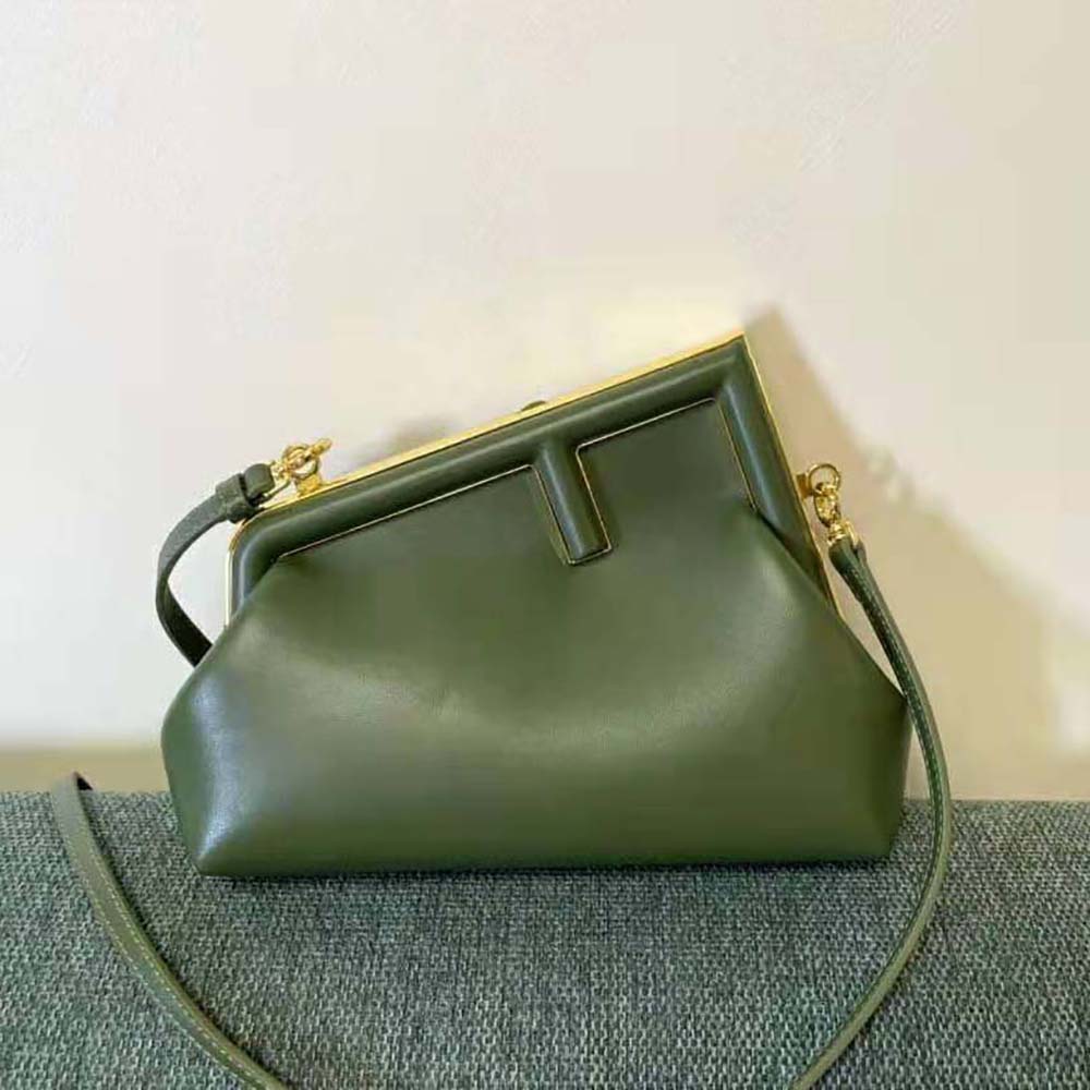 TÚI Fendi Women First Small Dark Green Leather Bag