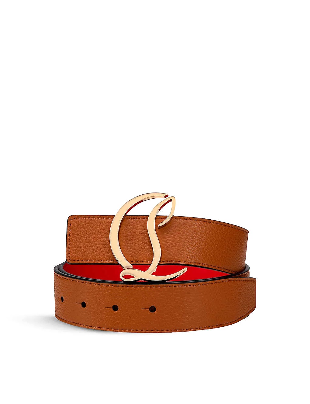 DÂY LƯNG CHRISTIAN LOUBOUTIN CL logo-buckle leather belt
