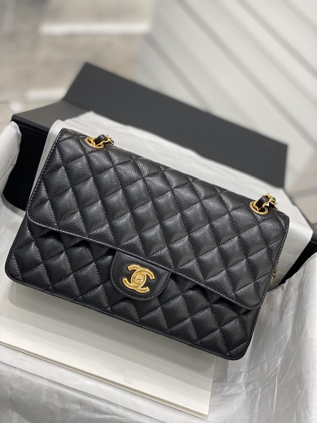 TÚI CHANEL CF 25 CAVIAR BLACK DA HAAS