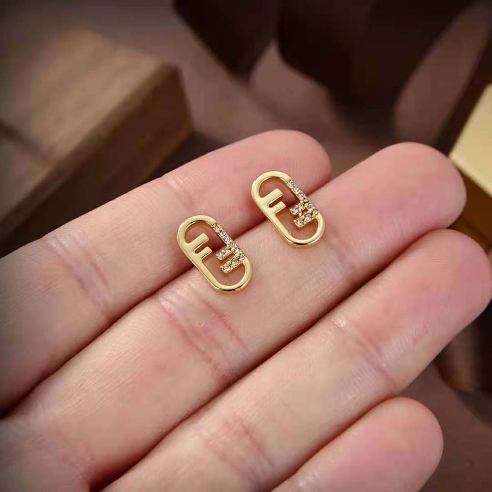 Bông tai Fendi Women O’lock Earrings Gold-Colored Earrings