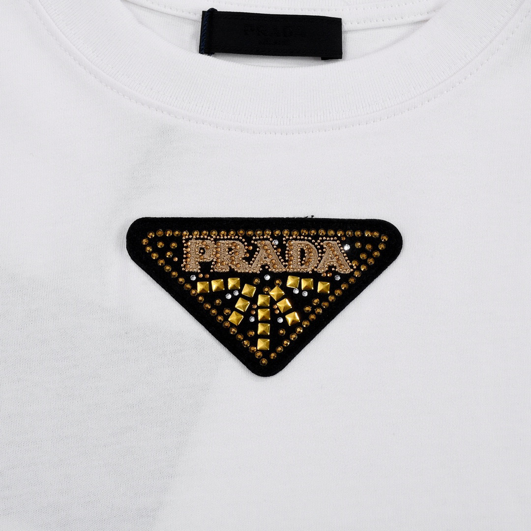 ÁO PRADA print cotton jersey T-shirt