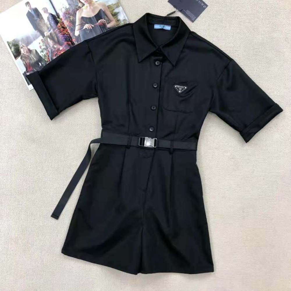 ÁO Prada Women Re-Nylon Playsuit-Black