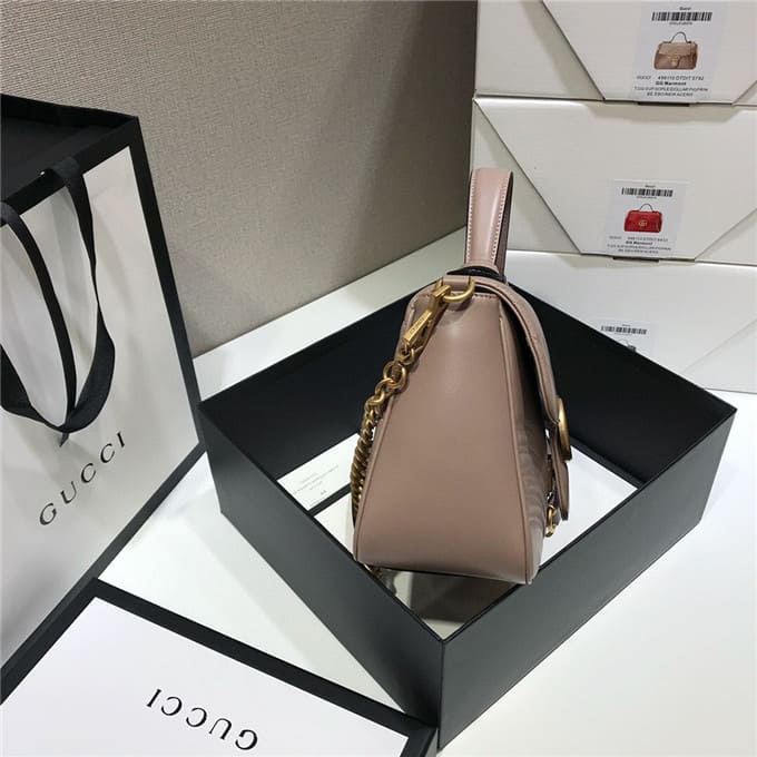 TÚI Gucci GG marmont small top handle bag pink Top Quality