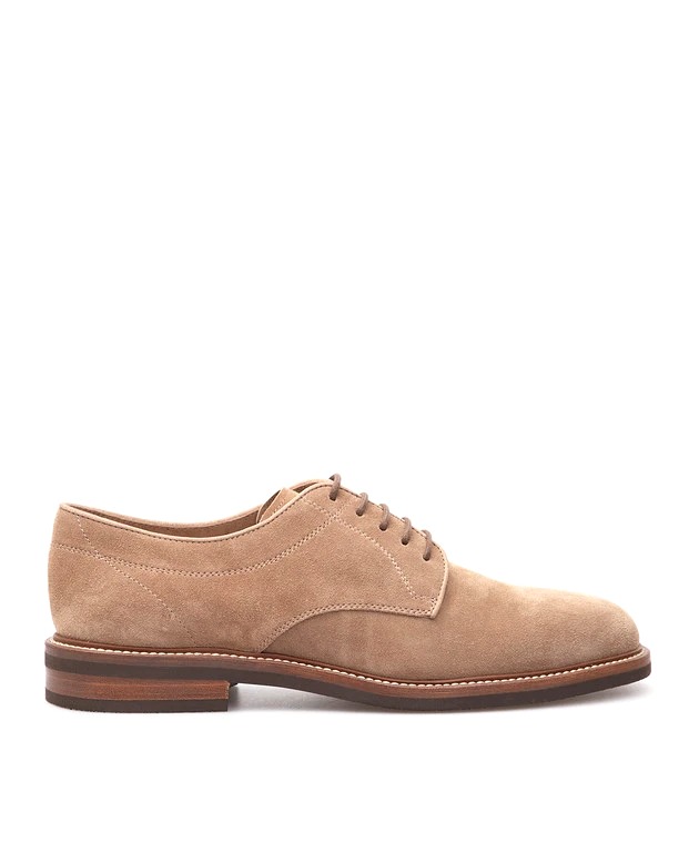GIÀY BRUNELLO CUCINELLI TAN SUEDE DERBIES