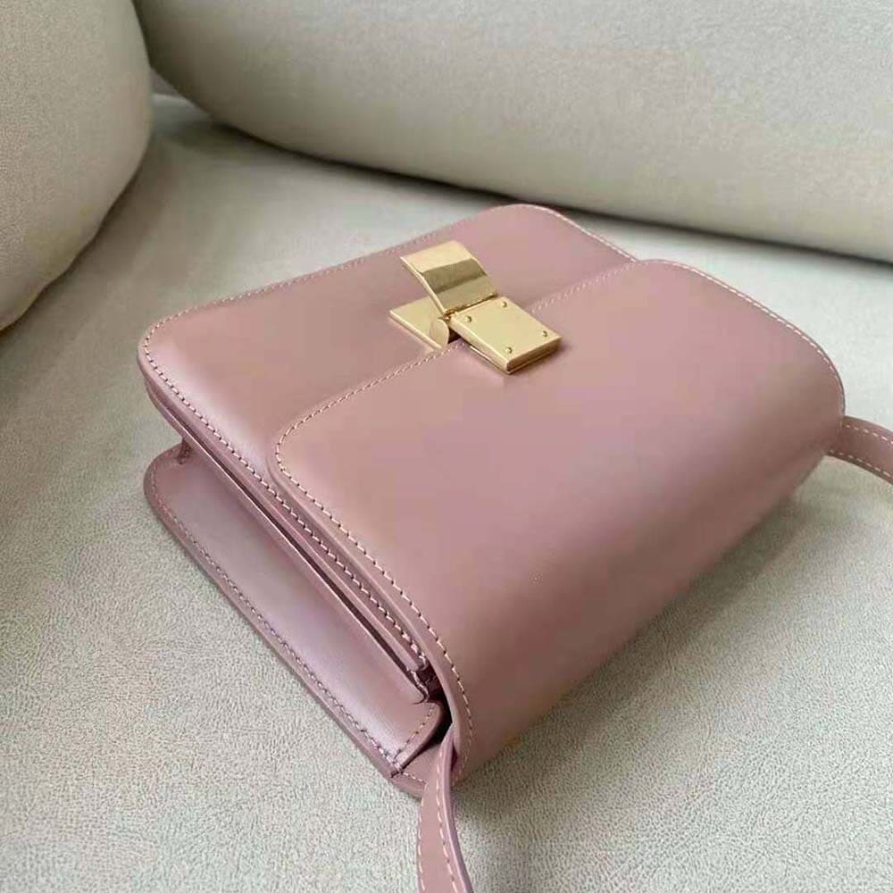 TÚI Celine Women Teen Classic Bag in Box Calfskin-Pink