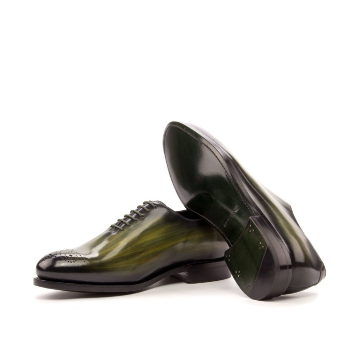HENDERSON SHOES PERSONALIZATION CARLOS Green Patina Wholecuts HANDCRAFTED SHOES