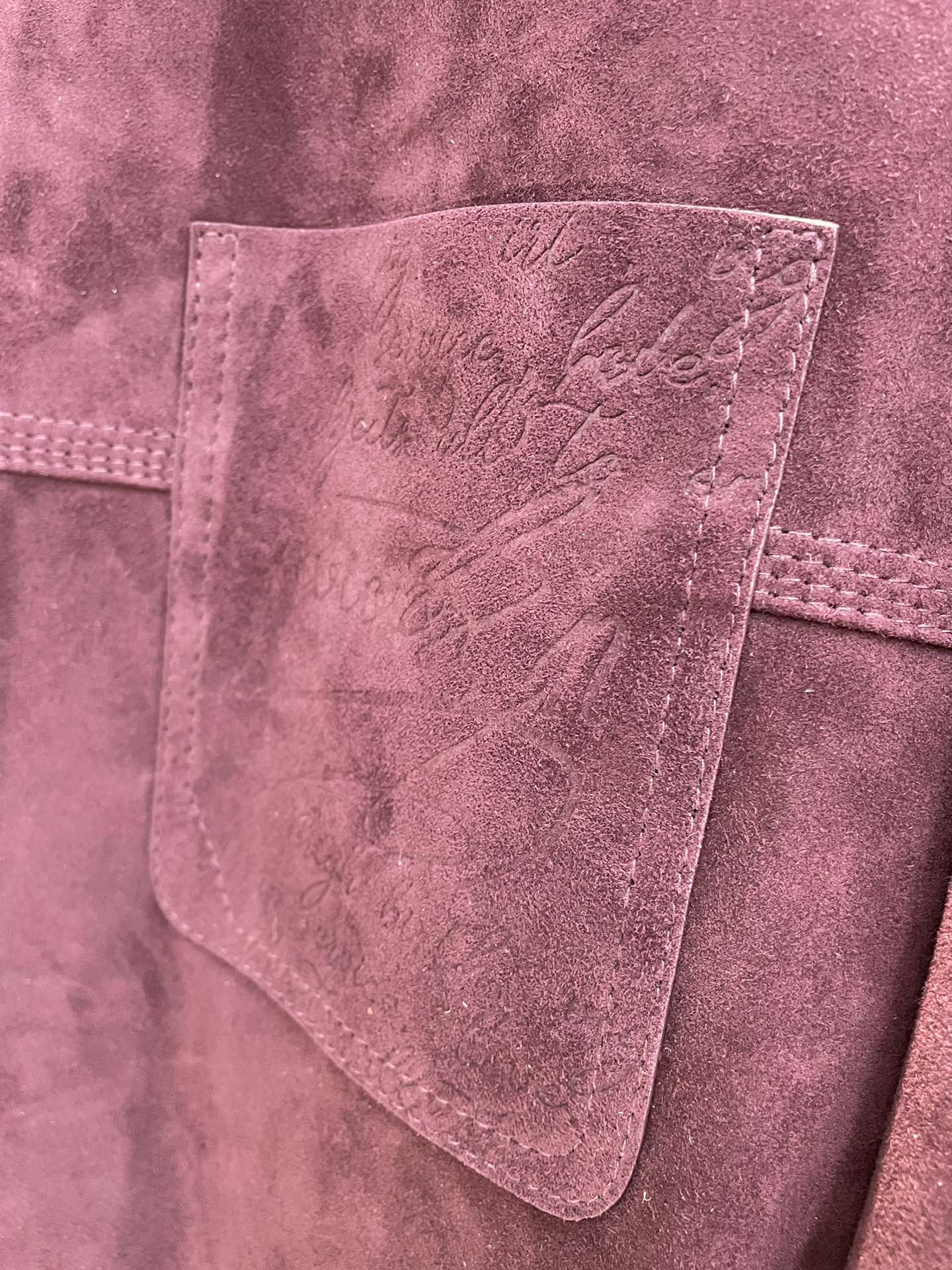 ÁO BERLUTI SUEDE LEATHER JACKET PURPLE