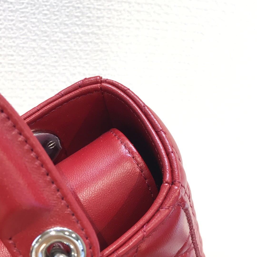 TÚI CHRISTIAN DIOR Lady Dior Bag Red Wine Cannage Lambskin Top Quality