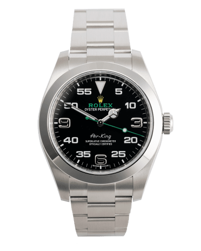 Đồng hồ Rolex Air-King Black Dial mặt số màu đen