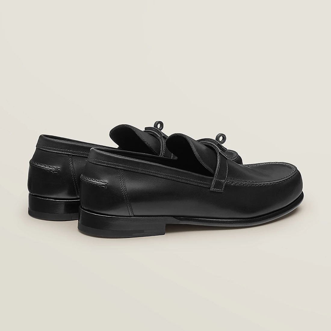 GIÀY HERMES DESTIN LOAFER COWHIDE LEATHER NOIR SS2022