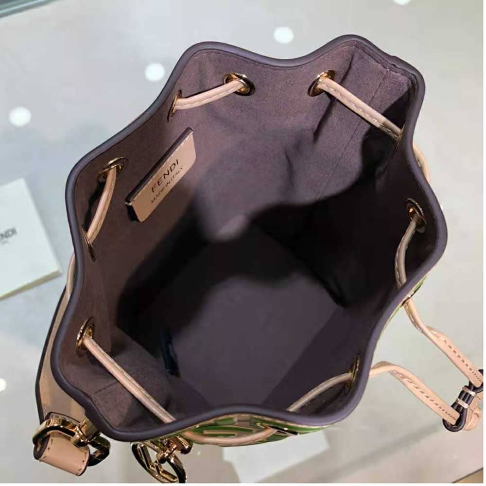 TÚI Fendi Women Mon Tresor Beige Leather Mini Bag