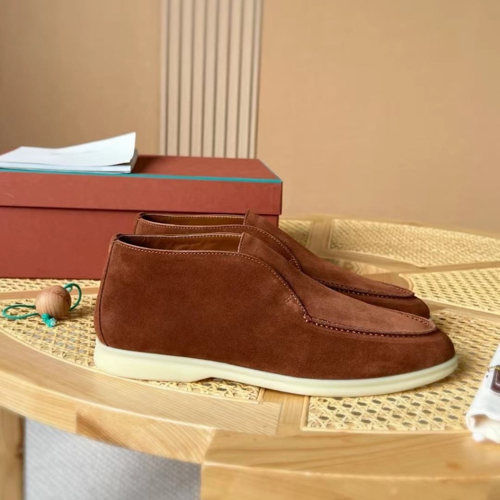 GIÀY LORO PIANA SUEDE LOAFER HIGH TOP QUALITY SHOES AAA