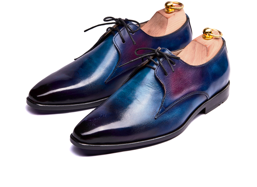 HENDERSON SHOES PERSONALIZATION THE NAVY BLUE PAINTING HANDCRAFTED SHOES