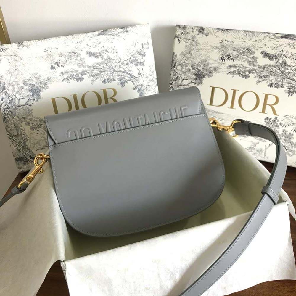 TÚI Dior Women Medium Dior Bobby Bag Denim Box Calfskin-Silver Top Quality