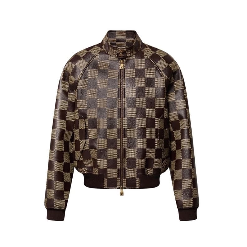 ÁO LOUIS VUITTON BOMBER LEATHER JACKET TOP QUALITY AAA