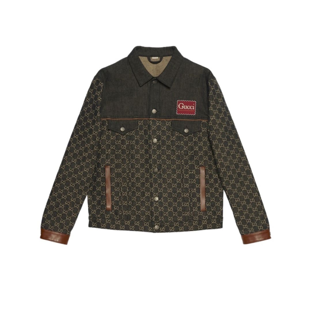 ÁO GUCCI DENIM LEATHER JACKET TOP QUALITY AAA