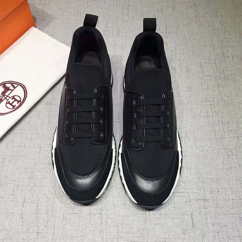 GIÀY Hermes Shoes Stadium Sneaker-White SS2022