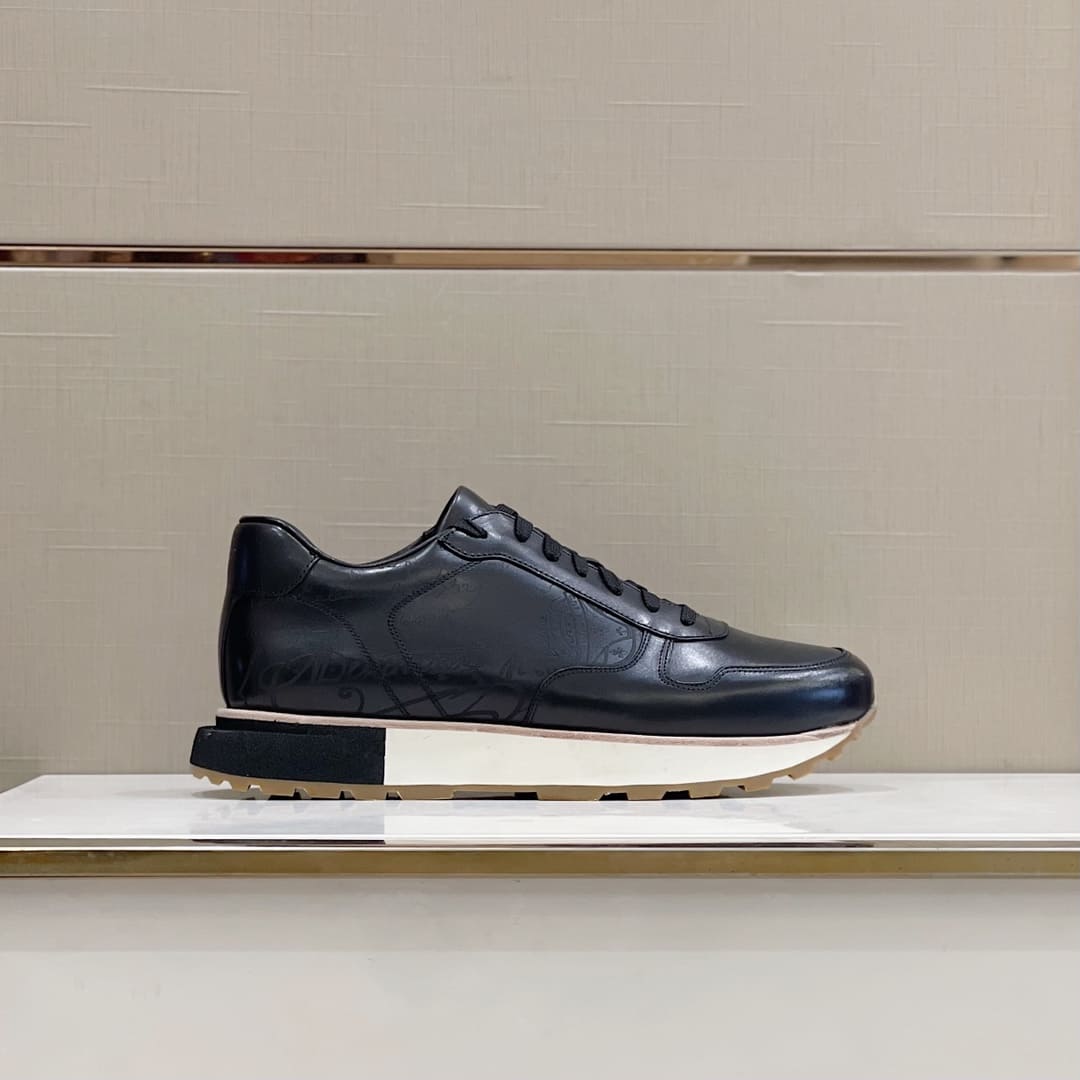 GIÀY BERLUTI SPORT BLACK HANDMADE TOP QUALITY SHOES AAA