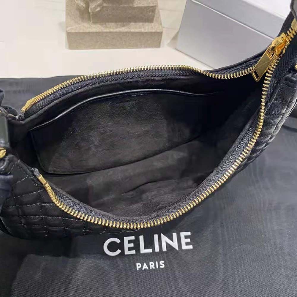 TÚI Celine Women AVA Bag in Quilted Lambskin-Black