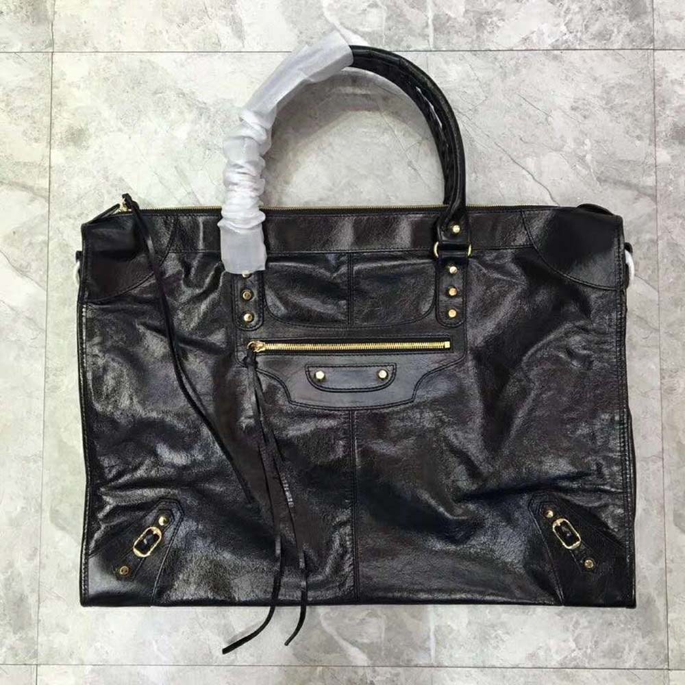 TÚI Balenciaga Women Classic City Medium Sized Lambskin Hand Carry Shoulder Bag