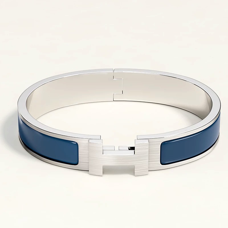 LẮC TAY HERMES Clic HH bracelet Bleu De Biarritz Mat