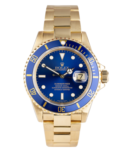 Đồng hồ Rolex Submariner Date Rose Gold Blue Dial mặt số màu xanh lam