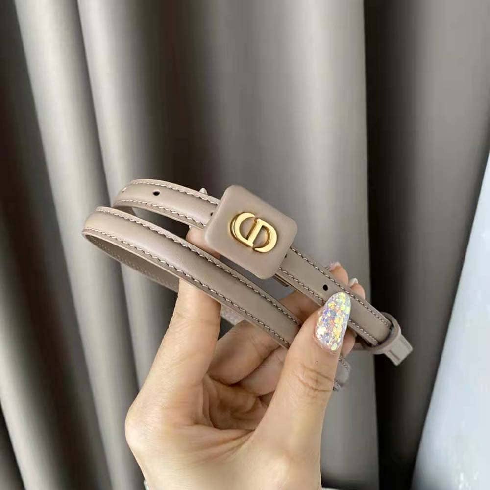 DÂY LƯNG Dior Women Bobby Belt Warm Taupe Smooth Calfskin 12 MM