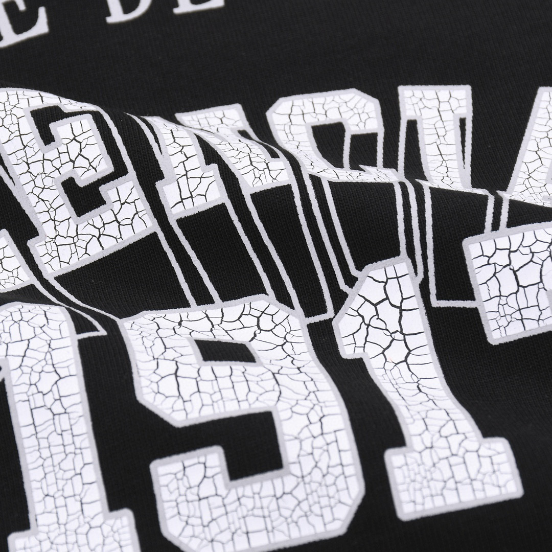 ÁO BALENCIAGA print cotton jersey T-shirt