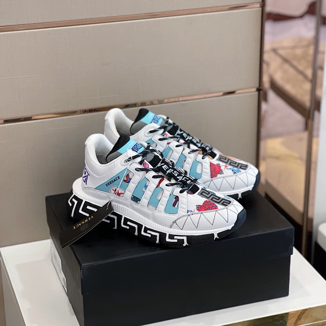 GIÀY VERSACE TRIGRECA LEATHER SNEAKER SHOES AAA