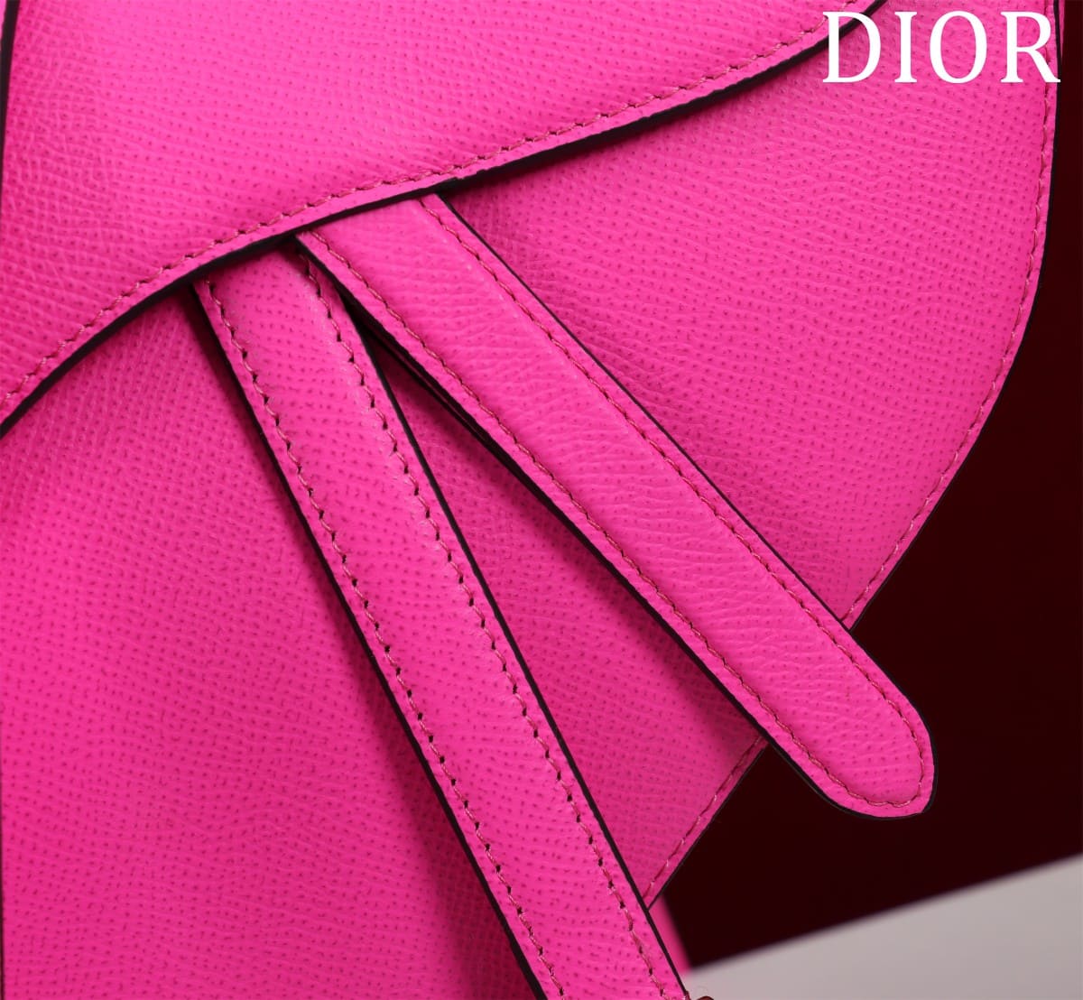TÚI Dior Women Saddle bag in Calfskin-Pink Top Quality
