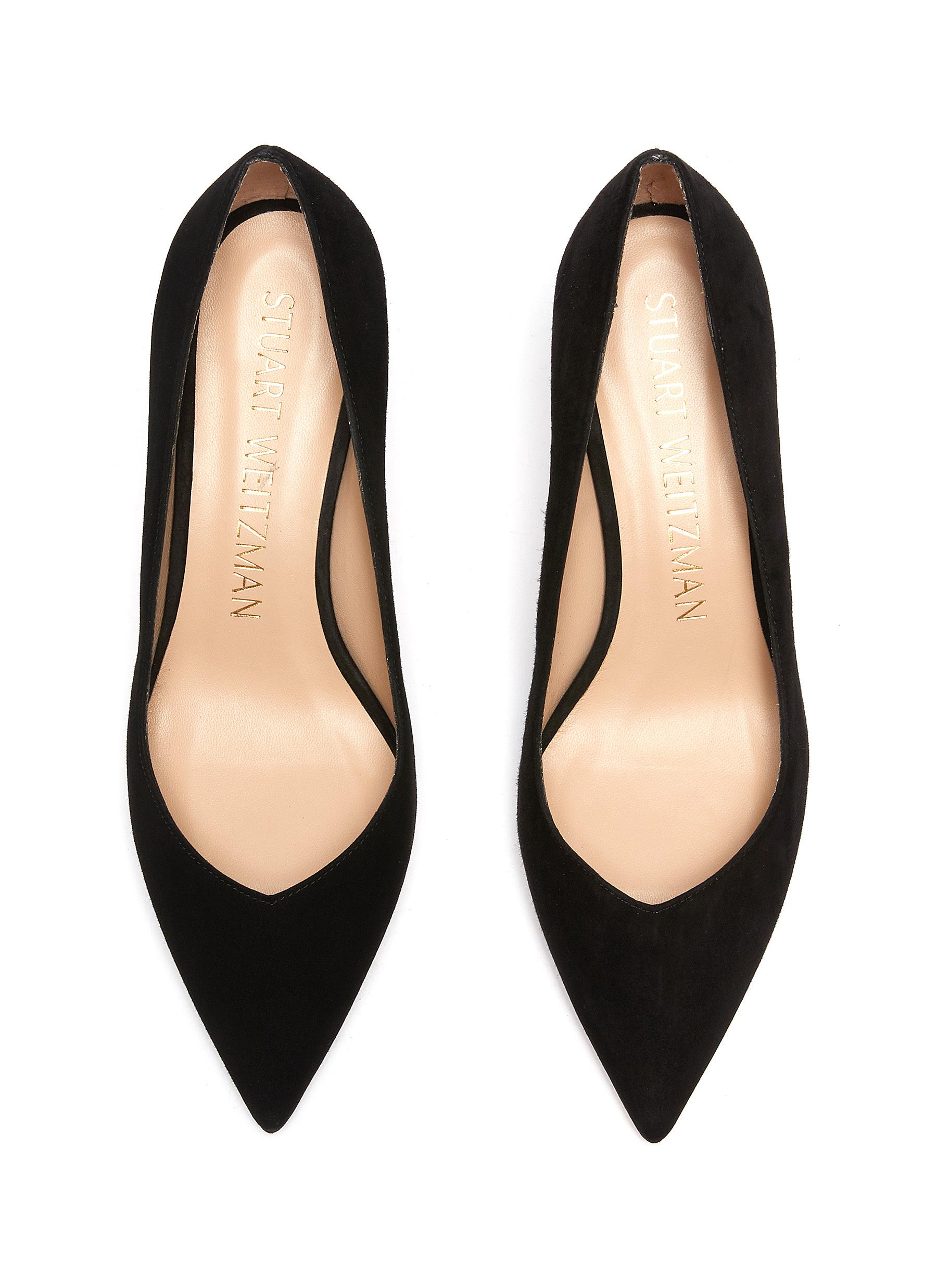 GIÀY STUART WEITZMAN ANNY' SWEETHEART VAMP SUEDE PUMPS