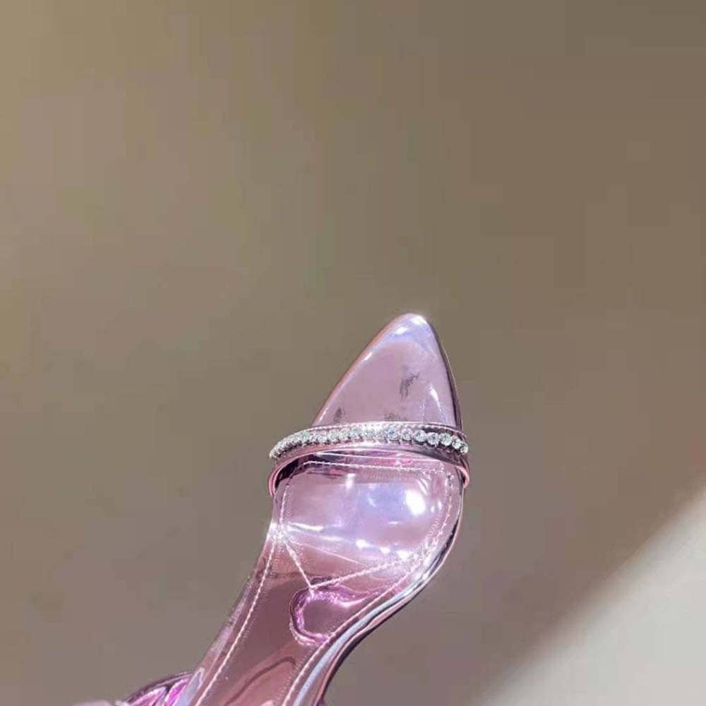 GIÀY Miu Miu Women Metallic Leather Sandals-Pink