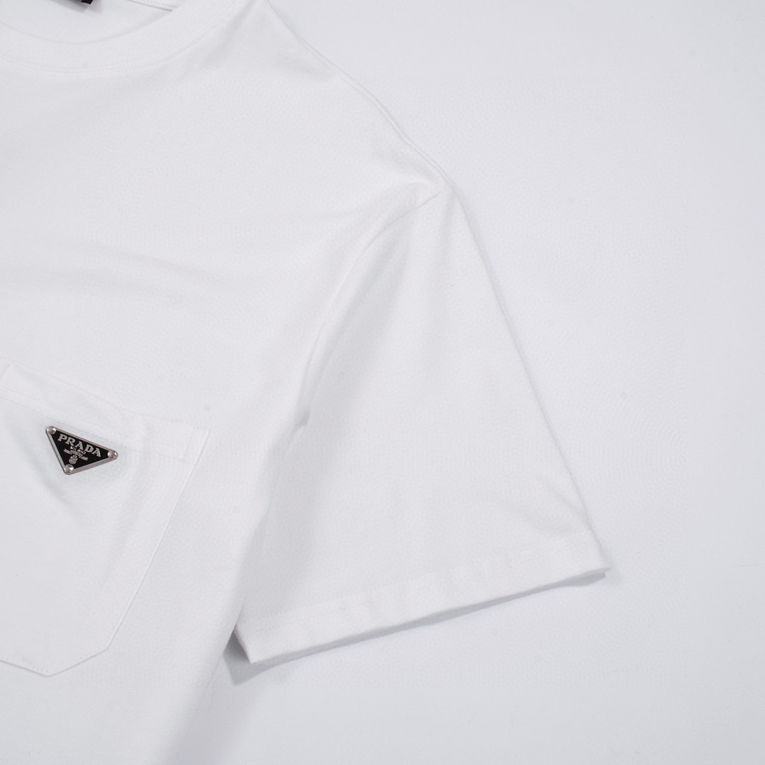 ÁO PRADA print cotton jersey T-shirt