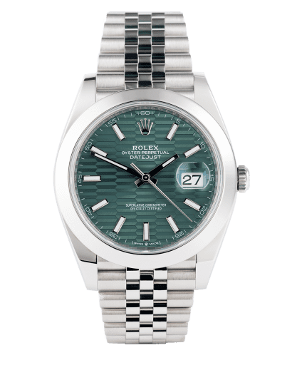 Đồng hồ Rolex Datejust Mint Motif Dial mặt số màu xanh bạc hà