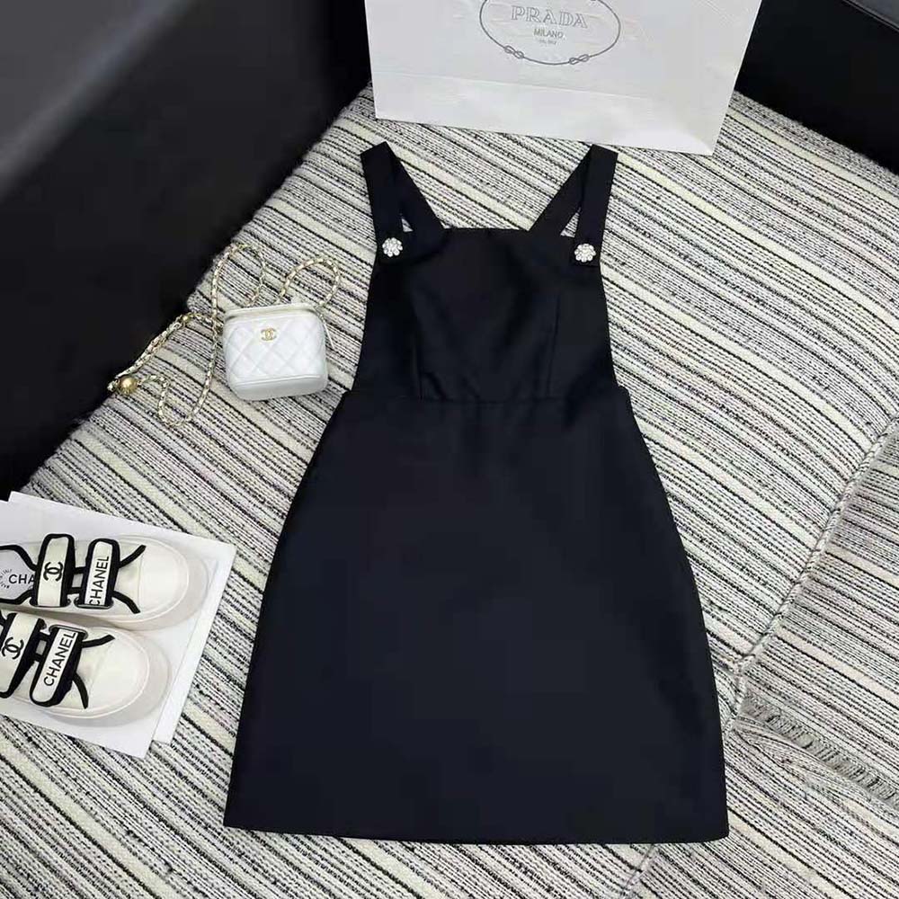 Váy Prada Women Re-Nylon Overall Dress-Black