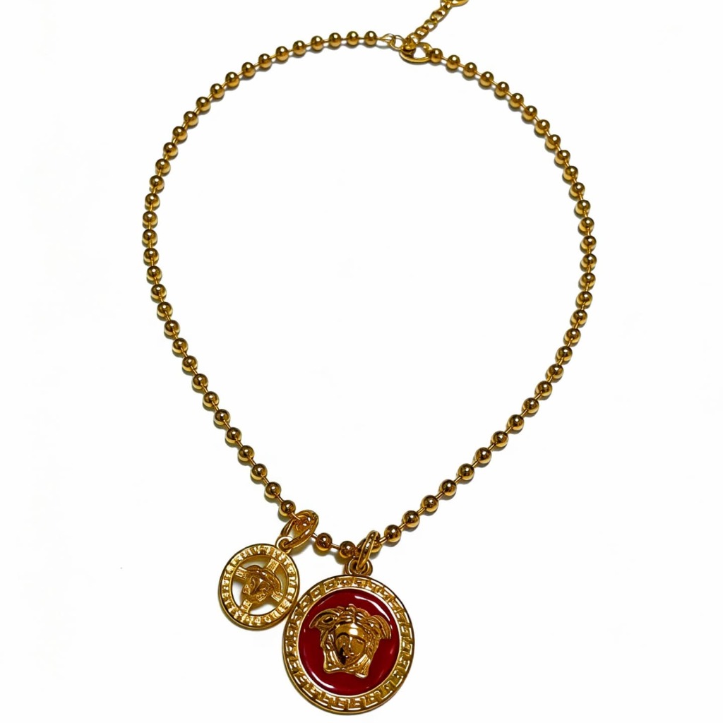 DÂY CHUYỀN VERSACE MEDUSA RED ENAMEL UNISEX