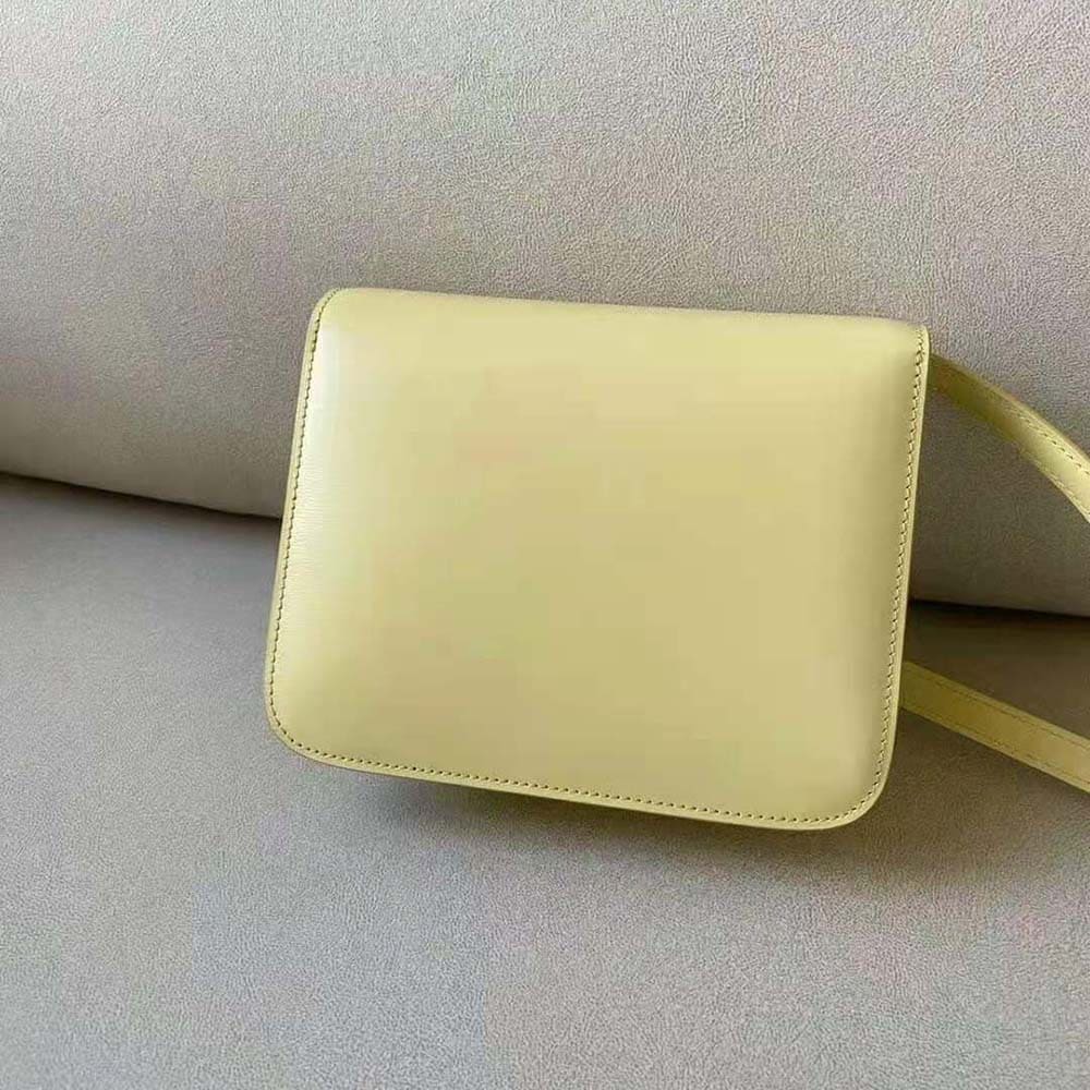 TÚI Celine Women Teen Classic Bag in Box Calfskin-Yellow