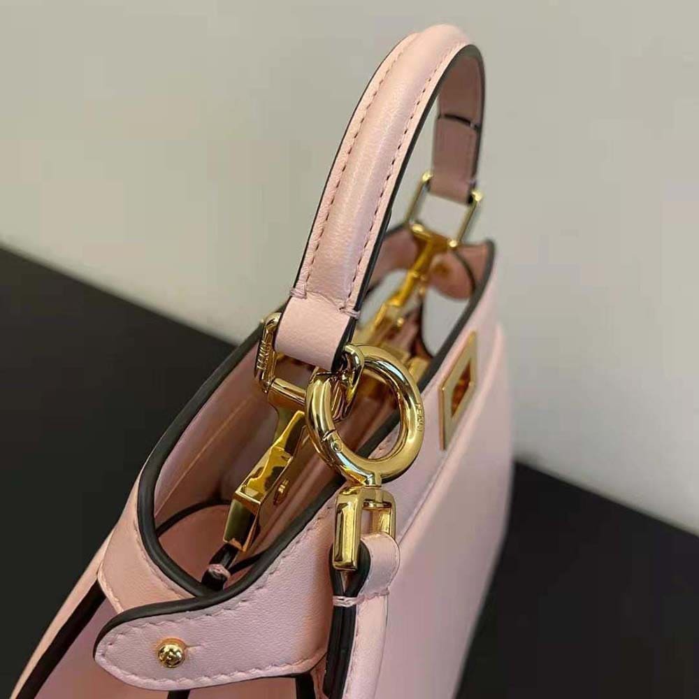 TÚI Fendi Women Peekaboo ISeeU Petite Pink Padded Nappa Leather Bag