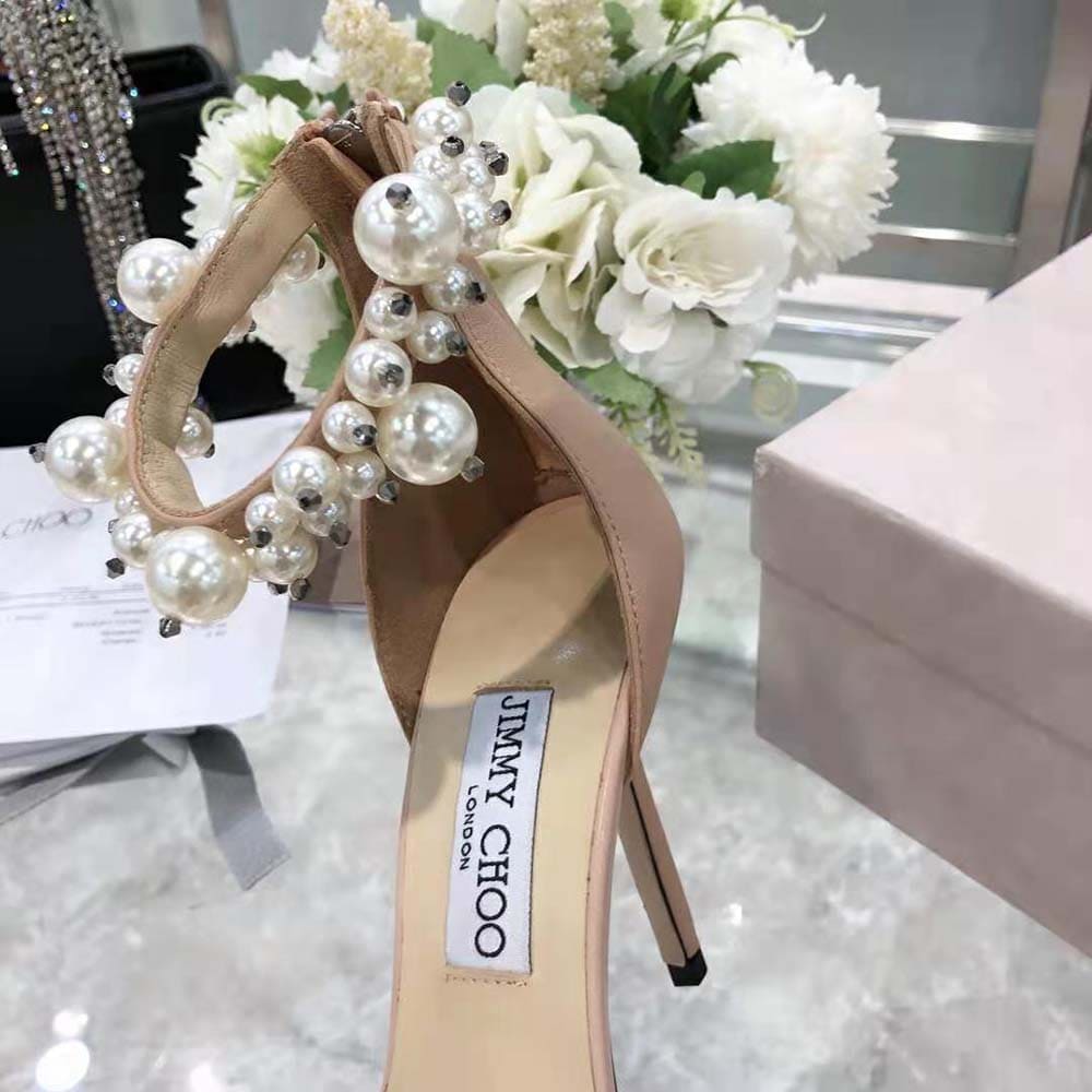 GIÀY Jimmy Choo Women Maisel 100 Ballet Pink Nappa Leather Sandals