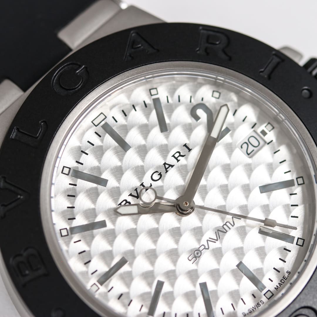Đồng hồ BVLGARI Aluminium Automatic mặt số màu trắng