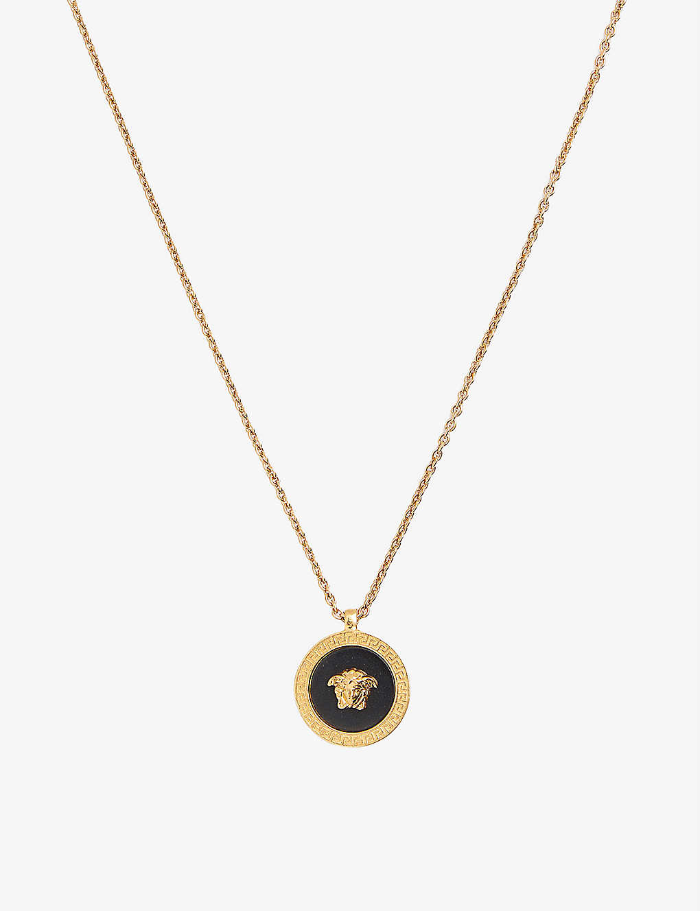 DÂY Versace Medusa brass and enamel pendant necklace