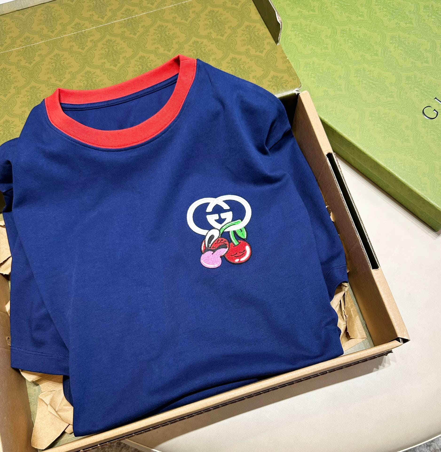 ÁO GUCCI GG T SHIRT MÀU XANH ĐẬM UNISEX
