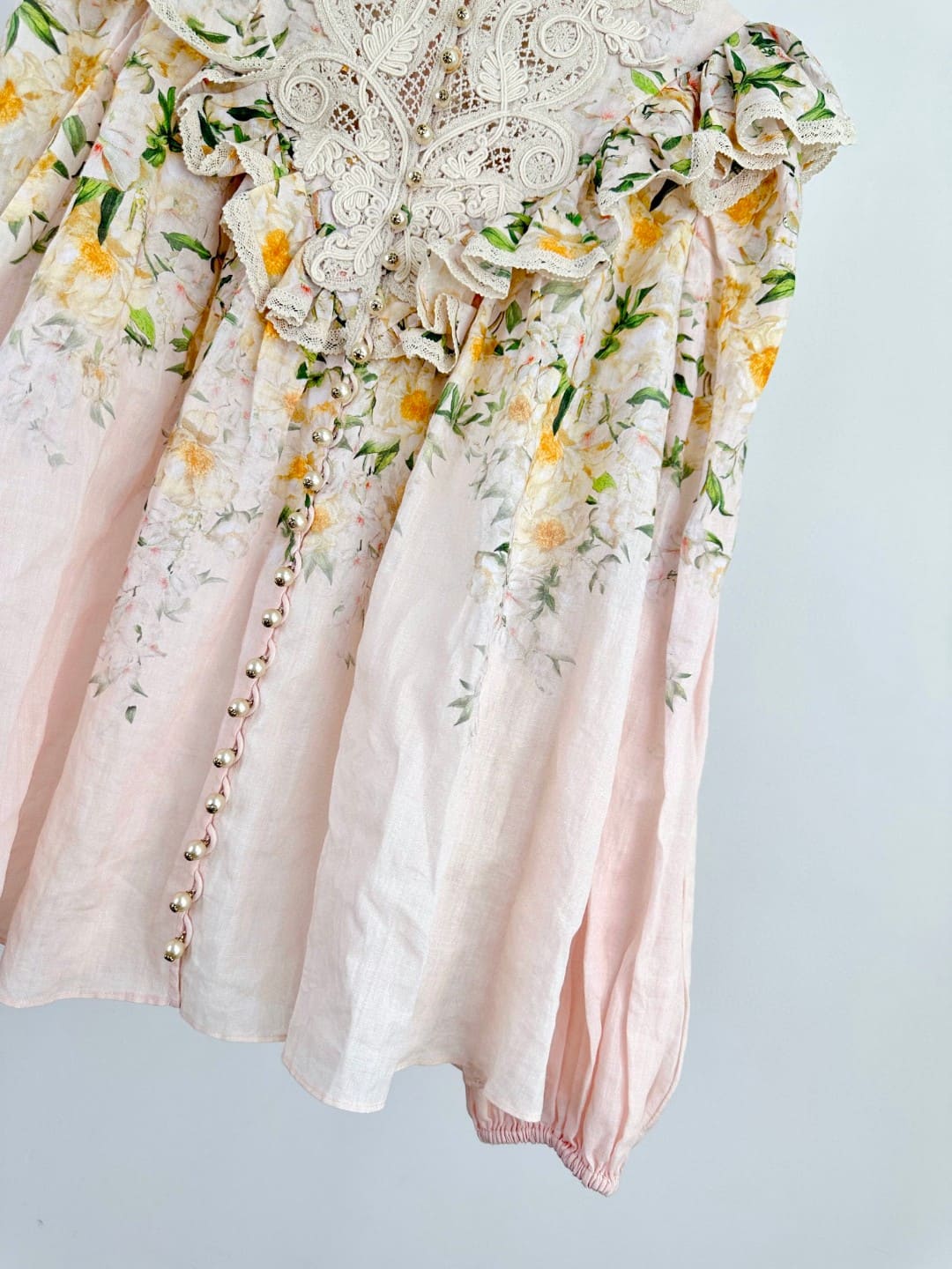 ÁO ZIMMERMANN Flower Vintage Dress High Classy